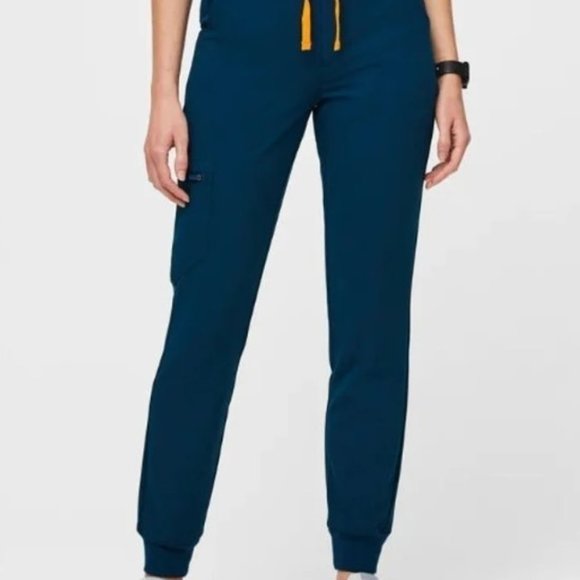 FIGS High Waisted Zamora™ Jogger Scrub Pants 2.0 (Deep Reef) - Picture 1 of 6